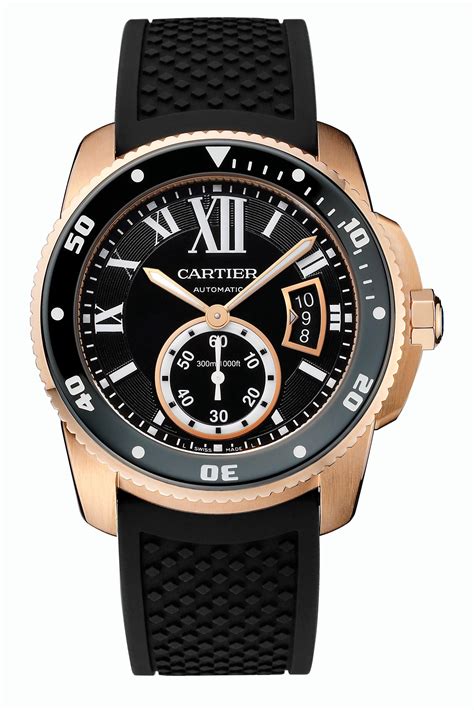 cartier rose gold calibre watch|cartier 18k gold ladies watches.